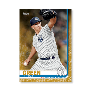 2019 Topps Series 1 Baseball Chad Green Base Poster - #'d to 1- artbble-pos-19tbb1-1173-gold-s
