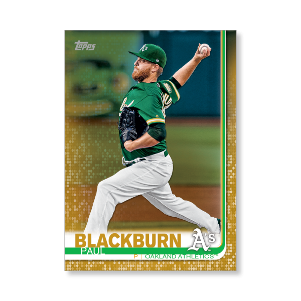2019 Topps Series 1 Baseball Paul Blackburn Base Poster - #'d to 1- artbble-pos-19tbb1-1185-gold-s