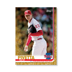 2019 Topps Series 1 Baseball Nick Pivetta Base Poster - #'d to 1- artbble-pos-19tbb1-1194-gold-s
