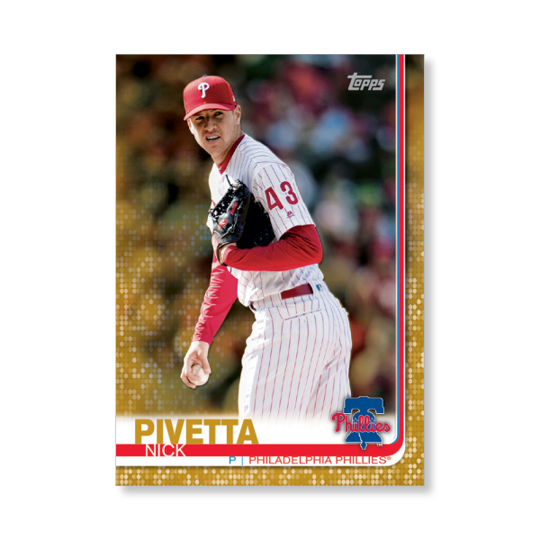 2019 Topps Series 1 Baseball Nick Pivetta Base Poster - #'d to 1- artbble-pos-19tbb1-1194-gold-s