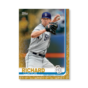 2019 Topps Series 1 Baseball Clayton Richard Base Poster - #'d to 1- artbble-pos-19tbb1-1209-gold-s