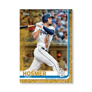 2019 Topps Series 1 Baseball Eric Hosmer Base Poster - #'d to 1- artbble-pos-19tbb1-1210-gold-s