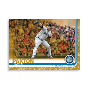 2019 Topps Series 1 Baseball James Paxton Base Poster - #'d to 1- artbble-pos-19tbb1-1227-gold-s