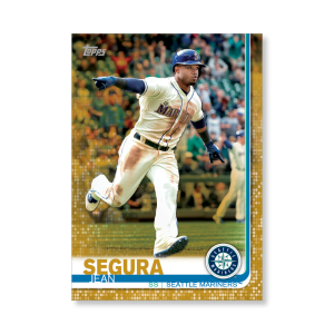 2019 Topps Series 1 Baseball Jean Segura Base Poster - #'d to 1- artbble-pos-19tbb1-1228-gold-s