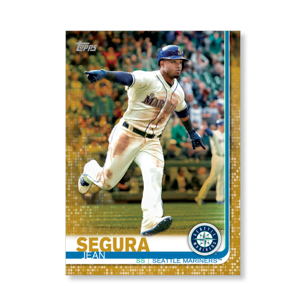 2019 Topps Series 1 Baseball Jean Segura Base Poster - #'d to 1- artbble-pos-19tbb1-1228-gold-s