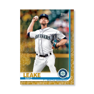 2019 Topps Series 1 Baseball Mike Leake Base Poster - #'d to 1- artbble-pos-19tbb1-1229-gold-s