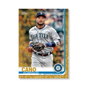2019 Topps Series 1 Baseball Robinson Cano Base Poster - #'d to 1- artbble-pos-19tbb1-1231-gold-s