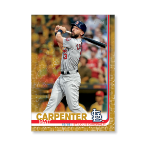 2019 Topps Series 1 Baseball Matt Carpenter Base Poster - #'d to 1- artbble-pos-19tbb1-1238-gold-s