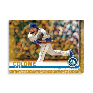 2019 Topps Series 1 Baseball Alex Colome Base Poster - #'d to 1- artbble-pos-19tbb1-1243-gold-s