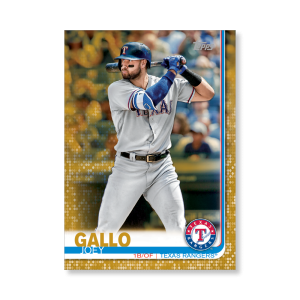2019 Topps Series 1 Baseball Joey Gallo Base Poster - #'d to 1- artbble-pos-19tbb1-1252-gold-s