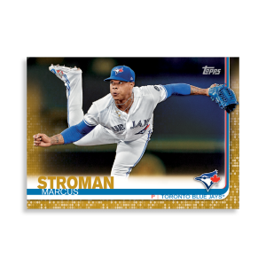 2019 Topps Series 1 Baseball Marcus Stroman Base Poster - #'d to 1- artbble-pos-19tbb1-1263-gold-s