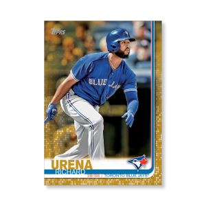 2019 Topps Series 1 Baseball Richard Urena Base Poster - #'d to 1- artbble-pos-19tbb1-1265-gold-s