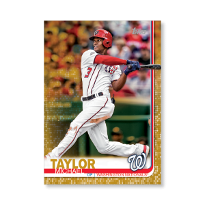 2019 Topps Series 1 Baseball Michael Taylor Base Poster - #'d to 1- artbble-pos-19tbb1-1274-gold-s