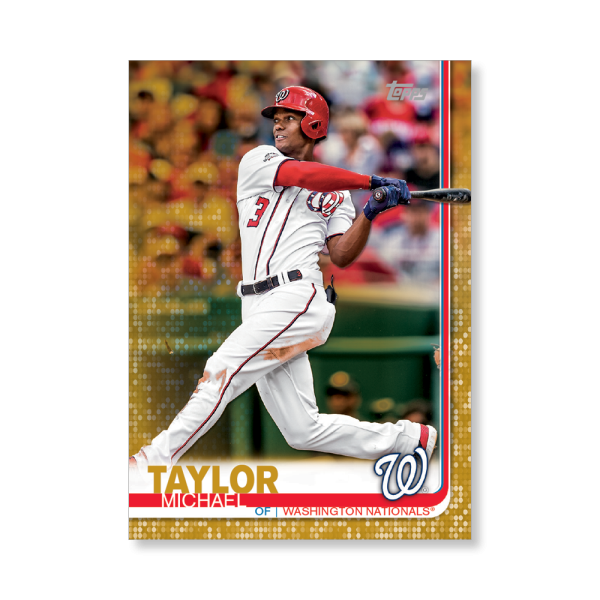 2019 Topps Series 1 Baseball Michael Taylor Base Poster - #'d to 1- artbble-pos-19tbb1-1274-gold-s