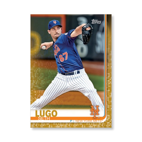 2019 Topps Series 1 Baseball Seth Lugo Base Poster - #'d to 1- artbble-pos-19tbb1-1279-gold-s
