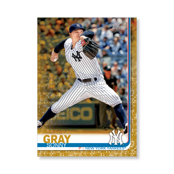 2019 Topps Series 1 Baseball Sonny Gray Base Poster - #'d to 1- artbble-pos-19tbb1-1283-gold-s