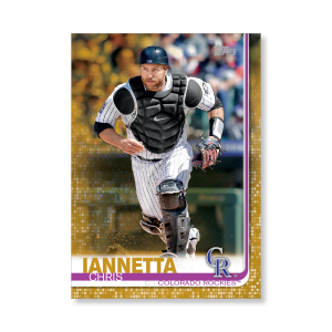 2019 Topps Series 1 Baseball Chris Iannetta Base Poster - #'d to 1- artbble-pos-19tbb1-1284-gold-s