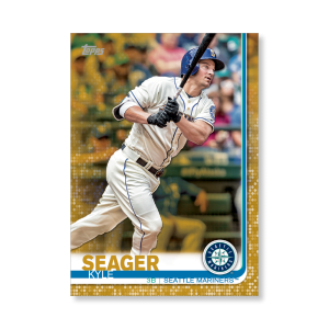 2019 Topps Series 1 Baseball Kyle Seager Base Poster - #'d to 1- artbble-pos-19tbb1-1293-gold-s