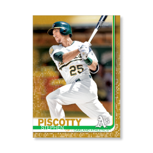 2019 Topps Series 1 Baseball Stephen Piscotty Base Poster - #'d to 1- artbble-pos-19tbb1-1294-gold-s
