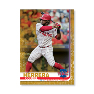 2019 Topps Series 1 Baseball Odubel Herrera Base Poster - #'d to 1- artbble-pos-19tbb1-1298-gold-s
