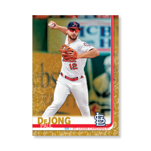 2019 Topps Series 1 Baseball Paul DeJong Base Poster - #'d to 1- artbble-pos-19tbb1-1300-gold-s