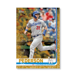 2019 Topps Series 1 Baseball Joc Pederson Base Poster - #'d to 1- artbble-pos-19tbb1-1301-gold-s