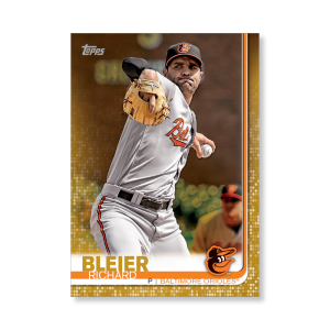 2019 Topps Series 1 Baseball Richard Bleier Base Poster - #'d to 1- artbble-pos-19tbb1-1306-gold-s