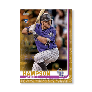 2019 Topps Series 1 Baseball Garrett Hampson Base Poster - #'d to 1- artbble-pos-19tbb1-1407-gold-s