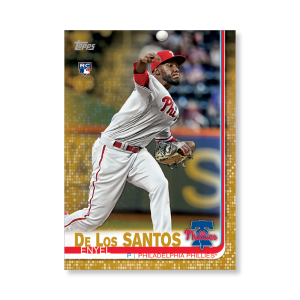 2019 Topps Series 1 Baseball Enyel De Los Santos Base Poster - #'d to 1- artbble-pos-19tbb1-1408-gold-s