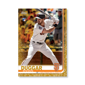 2019 Topps Series 1 Baseball Steven Duggar Base Poster - #'d to 1- artbble-pos-19tbb1-1409-gold-s