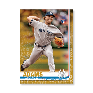 2019 Topps Series 1 Baseball Chance Adams Base Poster - #'d to 1- artbble-pos-19tbb1-1416-gold-s