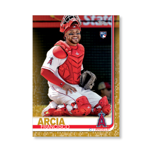 2019 Topps Series 1 Baseball Francisco Arcia Base Poster - #'d to 1- artbble-pos-19tbb1-1417-gold-s