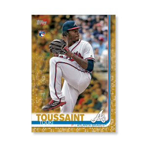 2019 Topps Series 1 Baseball Touki Toussaint Base Poster - #'d to 1- artbble-pos-19tbb1-1419-gold-s