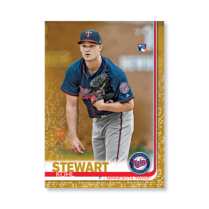 2019 Topps Series 1 Baseball Kohl Stewart Base Poster - #'d to 1- artbble-pos-19tbb1-1420-gold-s