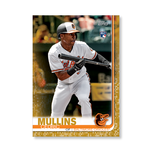 2019 Topps Series 1 Baseball Cedric Mullins Base Poster - #'d to 1- artbble-pos-19tbb1-1421-gold-s