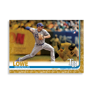 2019 Topps Series 1 Baseball Brandon Lowe Base Poster - #'d to 1- artbble-pos-19tbb1-1422-gold-s