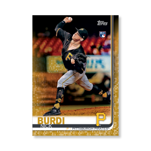 2019 Topps Series 1 Baseball Nick Burdi Base Poster - #'d to 1- artbble-pos-19tbb1-1427-gold-s