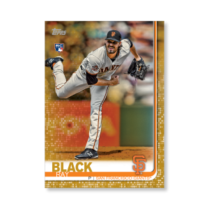 2019 Topps Series 1 Baseball Ray Black Base Poster - #'d to 1- artbble-pos-19tbb1-1429-gold-s