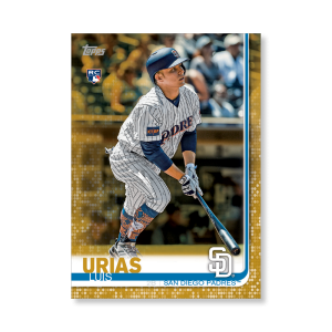 2019 Topps Series 1 Baseball Luis Urias Base Poster - #'d to 1- artbble-pos-19tbb1-1435-gold-s