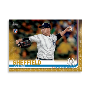 2019 Topps Series 1 Baseball Justus Sheffield Base Poster - #'d to 1- artbble-pos-19tbb1-1436-gold-s