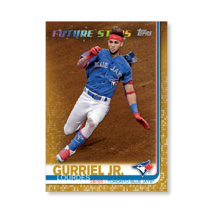 2019 Topps Series 1 Baseball Lourdes Gurriel Jr. Base Poster - #'d to 1- artbble-pos-19tbb1-1507-gold-s