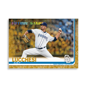 2019 Topps Series 1 Baseball Joey Lucchesi Base Poster - #'d to 1- artbble-pos-19tbb1-1513-gold-s