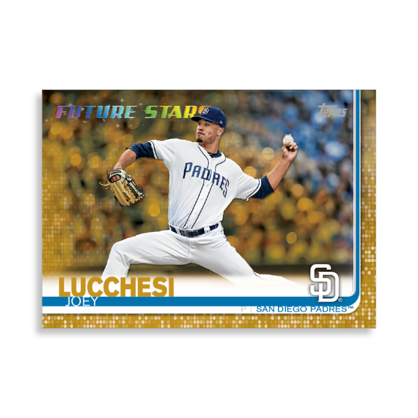 2019 Topps Series 1 Baseball Joey Lucchesi Base Poster - #'d to 1- artbble-pos-19tbb1-1513-gold-s