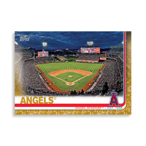 2019 Topps Series 1 Baseball Angel Stadium Base Poster - #'d to 1- artbble-pos-19tbb1-1521-gold-s