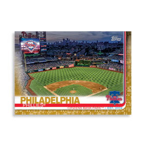 2019 Topps Series 1 Baseball Citizens Bank Park Base Poster - #'d to 1- artbble-pos-19tbb1-1530-gold-s