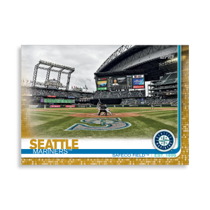 2019 Topps Series 1 Baseball Safeco Field Base Poster - #'d to 1- artbble-pos-19tbb1-1531-gold-s