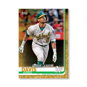 2019 Topps Series 1 Baseball Khris Davis Base Poster - #'d to 1- artbble-pos-19tbb1-1601-gold-s