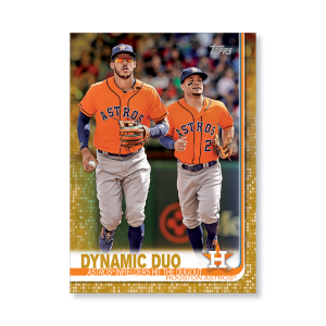2019 Topps Series 1 Baseball Houston Astros Base Poster - #'d to 1- artbble-pos-19tbb1-1904-gold-s