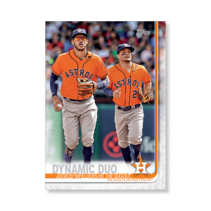 2019 Topps Series 1 Baseball Houston Astros Base Poster - #'d to 99- artbble-pos-19tbb1-1904-s