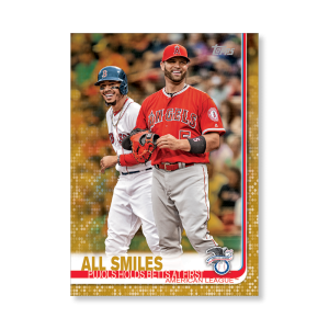 2019 Topps Series 1 Baseball American League Base Poster - #'d to 1- artbble-pos-19tbb1-1906-gold-s